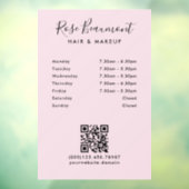 ミニマル ライトピンク ビジネスアワー ウィンドウクリング ウィンドウサイン (シート3)