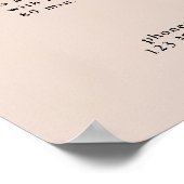 ミニマル ライン アート 女性瞑想サロン 料金表 ポスター (角)