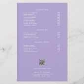 ミニマル ラベンダー モダン ビジネス 価格リスト チラシ (裏面)