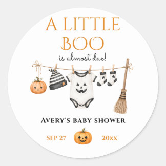 ミニマル リトルブー ハロウィン ベビーシャワー ラウンドシール