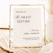 ミニマル リハーサル ディナー ウェルカム サイン ポスター