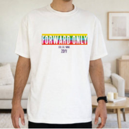ミニマル レインボー フォワード オンリー 卒業シャツ Tシャツ
