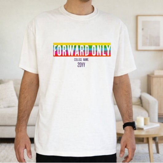 ミニマル レインボー フォワード オンリー 卒業シャツ Tシャツ