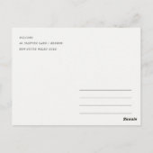 ミニマル ロサンゼルス カリフォルニア ウォーターカラー 旅行 ポストカード (裏面)