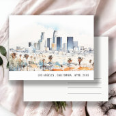 ミニマル ロサンゼルス, カリフォルニア 水彩画 旅行 ポストカード