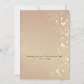 ミニマル ローズゴールド ウェディング 招待状 (裏面)