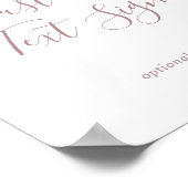 ミニマル ローズゴールド カード & ギフト カスタム テキスト サイン (角)