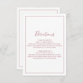 ミニマル ローズゴールド ディレクション カード (正面/裏面)