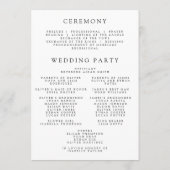 ミニマル ワイルドフラワー LGBTQ ゲイ プライド フローラル ウェディング プログラム (裏面)