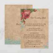 ミニマル ヴィンテージ ペーパー クラフト 封筒カード エンクロージャーカード (正面/裏面)