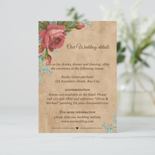 ミニマル ヴィンテージ ペーパー クラフト 封筒カード エンクロージャーカード (スタンド正面)