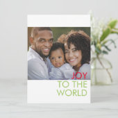 ミニマル|世界への喜び|家族写真 シーズンカード (スタンド正面)