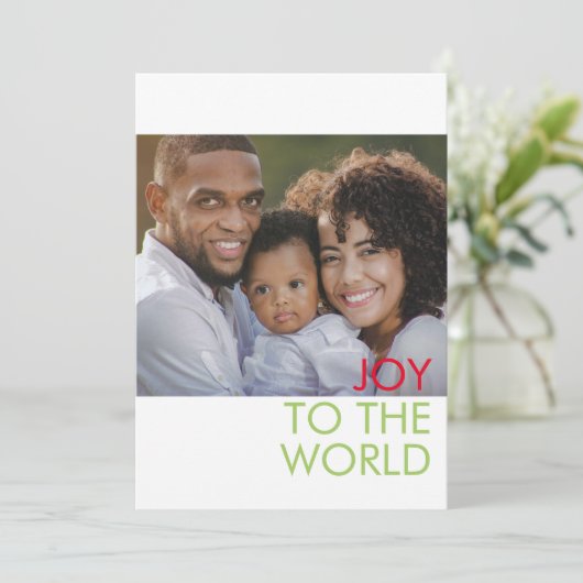ミニマル|世界への喜び|家族写真 シーズンカード (スタンド正面)