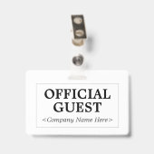 ミニマル「公式ゲスト」バッジ バッジ (裏面 （クリップ付）)