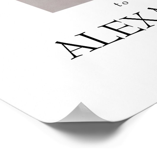 ミニマル&卒業モダンパーティーへようこそ ポスター (角)