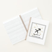 ミニマル〔占星術の〕十二宮図射手座クロスボディトート ノートブック (内部)