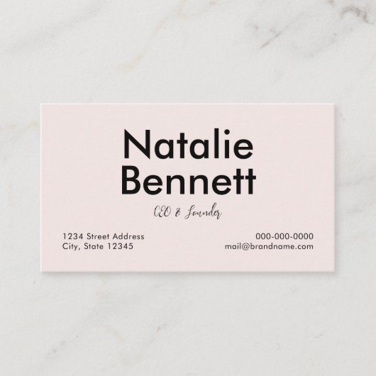 ミニマル 名刺 (正面)