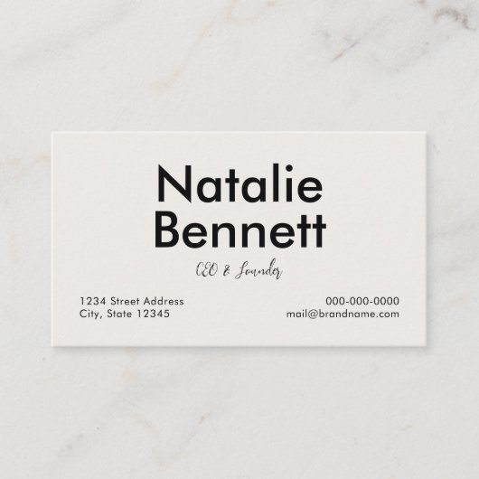 ミニマル 名刺 (正面)