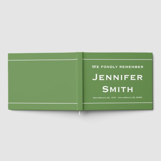 ミニマル&哀悼カスタマイズのゲストブック ゲストブック (全面)