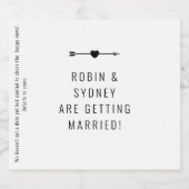 ミニマル |婚約発表 |ラベル | W ビールラベル (シングルラベル)