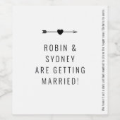 ミニマル |婚約発表 |ワインラベル ワインラベル (シングルラベル)