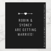 ミニマル |婚約発表 |ワインラベル ワインラベル (シングルラベル)