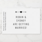 ミニマル |婚約 |ミニワきらめくインラベル スパークリングワインラベル (シングルラベル)