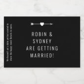 ミニマル |婚約 |ミニワきらめくインラベル スパークリングワインラベル (シングルラベル)