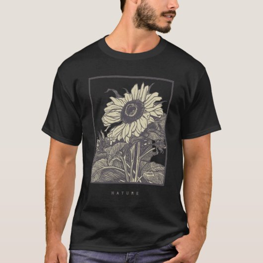ミニマル、幾何学、抽象的、モダン、デザイン、 Tシャツ (正面)