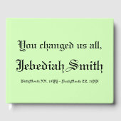 ミニマル&悔やみや弔慰シンプルゲストブック ゲストブック (正面)