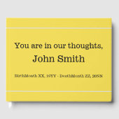 ミニマル&悲しい葬儀のゲストブック ゲストブック (正面)