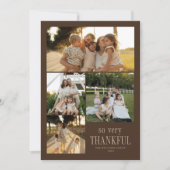 ミニマル 感謝の気持ち Photos Happy Thanksgiving シーズンカード (正面)