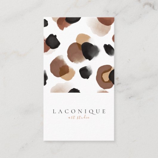 ミニマル |抽象芸術 | Leopard 名刺 (正面)