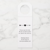 ミニマル |日付の保存 |ボトルラベル |黒 ボトルネックタグ (裏面)