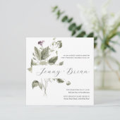 ミニマル | 春の新緑 ウェディング招待状 (スタンド正面)