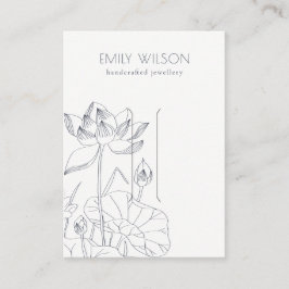 ミニマル《植物》スイレンフローラスケッチヘアクリップ表示 名刺