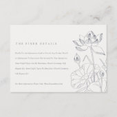 ミニマル《植物》スイレンフローラスケ結婚ッチの詳細 エンクロージャーカード (正面)