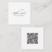 ミニマル |正方形 | QRコード スクエア名刺 (正面/裏面)