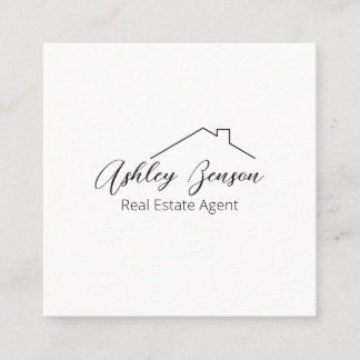 ミニマル |正方形 | QRコード スクエア名刺