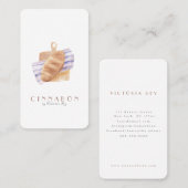 ミニマル |水彩 |ベーカリー |カテラー 名刺 (正面/裏面)