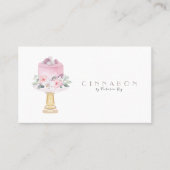 ミニマル |水彩 |ベーカリー |カテレ |ケーキ 名刺 (正面)