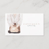 ミニマル |水彩 |ベーカリー |ケータリング・ブシン 名刺 (正面)