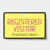 ミニマル「登録済み訪問者」バッジ バッジ (裏面)