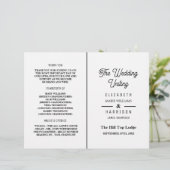 ミニマル – 白黒 – 結婚式 プログラム (スタンド正面)