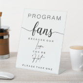 ミニマル&素朴結婚式 プログラム標識 台座サイン (インサイチュ)