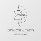 ミニマル、美しい、ロゴ、ビジネス名ブランディング ウィンドウサイン (シート)