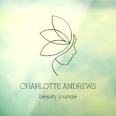 ミニマル、美しい、ロゴ、ビジネス名ブランディング ウィンドウサイン (シート3)