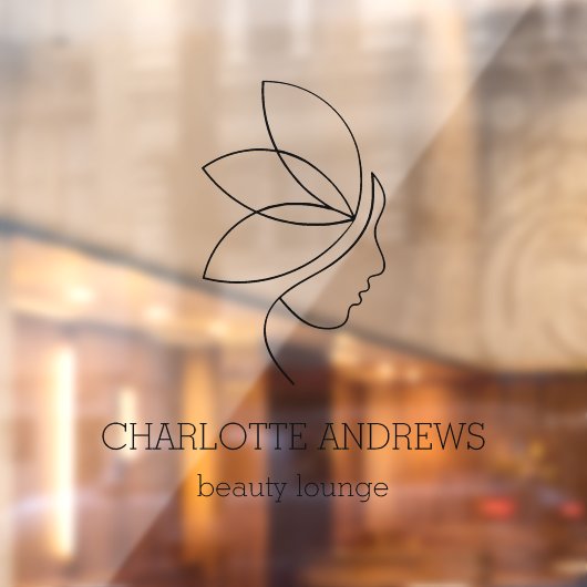 ミニマル、美しい、ロゴ、ビジネス名ブランディング ウィンドウサイン (シート2)