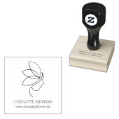 ミニマル,美しい，ロゴ，ラインアート ラバースタンプ (押印)