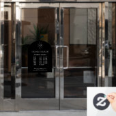 ミニマル、美しさ、ロゴ、ビジネス、営業時間 ウィンドウサイン (オフィスドア)